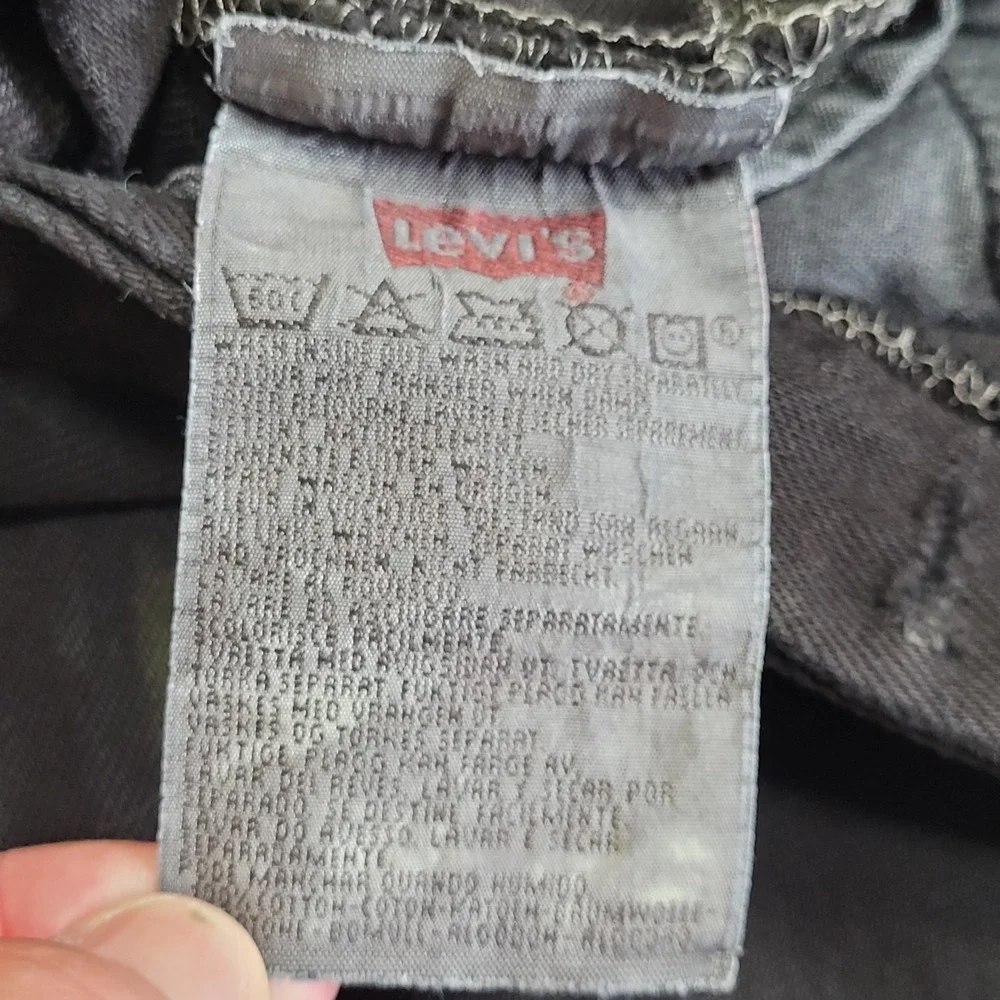 🖤Vintage Levi's XX Black Tie-Dye Jeans Men 27x30 Grunge Punk Camo Made USA 1996